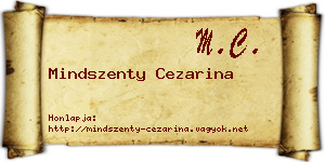 Mindszenty Cezarina névjegykártya